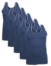 5-er Set Herren Unterhemd Achselhemd Melange Baumwolle Tank Top Gr.5-13 S-6XL+