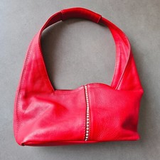 Damentasche Rot 100%Leder Strass