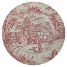 Kuchenteller Churchill England Swan Inn Pink