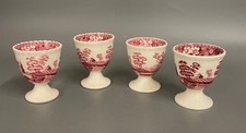 4 x Eierbecher Spode Pink