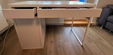 MICKE Schreibtisch, weiß, 105x50 cm  , Ohne Arbeitsplatte .￼