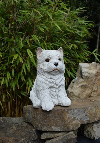 Gartenfigur hund westi west - westi,