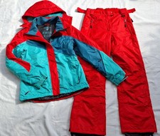 Skianzug Damen gr 42 rot-orange/ türkis neu thinsulate