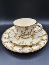 Sarreguemines Utzschneider & Co Porzellan Gedeck Kaffe Trio Luis XV um 1900