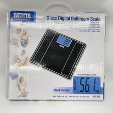 TANITA HD-382 Glas-Digital-Personenwaage Gut Ablesbares Display Schwarz