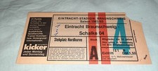 Eintracht Braunschweig - Schalke 04 - 1982/83 Eintrittskarte Nordkurve