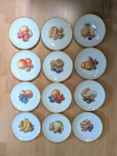 Thomas Bavaria Porzellan 12 Obstteller mit Goldrand antik