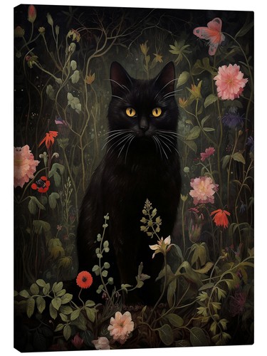 Leinwandbild florale schwarze - leinwandbild,