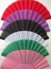 2 Stk Handfächer Fächer Taschenfächer aus Stoff und Kunststoffstreben B-Ware