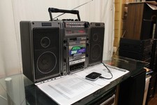 HITACHI TRK-9140W HIFI RADIO CASSETTE RECORDER GHETTOBLASTER BOOMBOX + BLUETOOTH