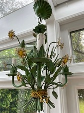 Florentiner Kronleuchter 3 Fl. Blumenleuchter Vintage Italienisch