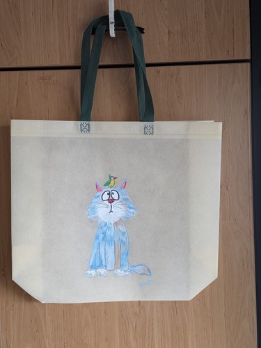 Handgemalt unikat stoffbeutel - unikat,