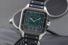 Cartier Santos Green Arabic Stahl Automatik Herrenuhr Ref. WSSA0055 B&P 2024