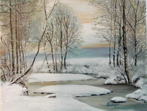 ölgemälde winterlandschaft - Ölgemälde,