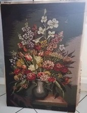 Gobelin Bild mit Blumen, Größe: ca. 54 cm x ca. 79 cm