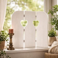 Paravent Fenster Weiß Holz