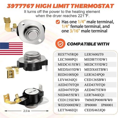 1pc dryer limit thermostat - dryer,