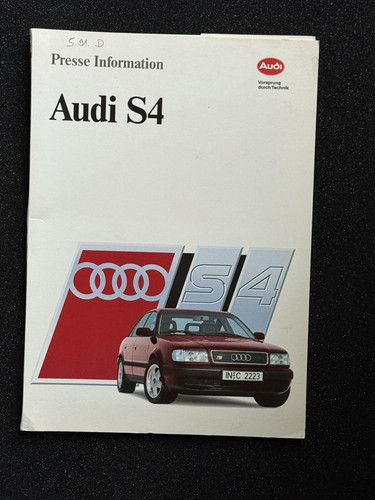 Audi pressemappe press - s4,