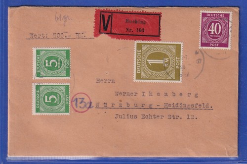 Allg besetzg 1946 - besetzg., wertbrief
