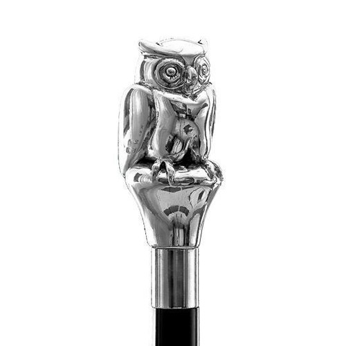 Spazierstock silber griff eule - spazierstock,