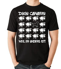 BLACK SHEEP DOGO CANARIO Hund Fun Men Druck schwarzes Schaf Dogge T-Shirt Hund