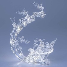 Rentier + Santa auf Schlitten