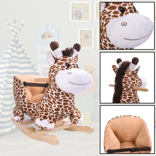 Plüsch giraffe schaukeltier - plüsch,