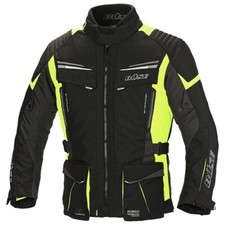 Büse Lago Pro Herren Motorrad Jacke wasserdicht mit Protektoren schwarz-fluogelb