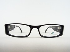 Brille schwarz Damenfassung Brillengestell Kunststoff breite Decor-Bügel Gr. M