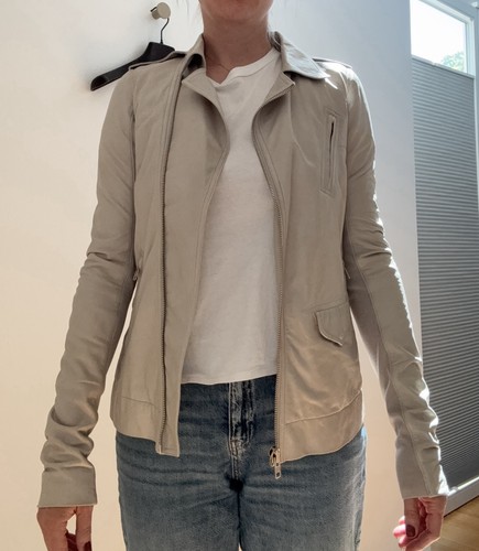 Rick owens lederjacke - owens, größe