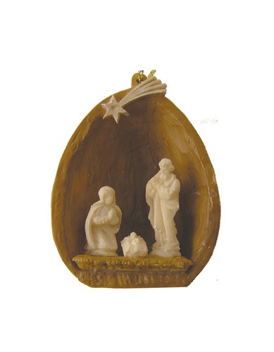 Heilige familie figur - figur, walnuss
