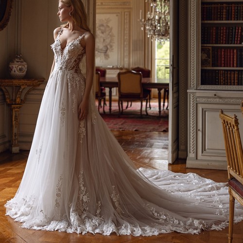 Luxus spitze brautkleid - luxus,