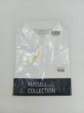Russell Collection Hemdbluse Damen Weiß Gr. L Business Klassisch Baumwolle