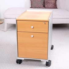 Vitra Rollcontainer Spatio Aluminium Natur Abdeckplatte Und Front Furnier 