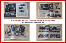 Toyota Yaris Verso 1.3 Linea Sol 86PS Literaturpaket - 6 komplette Zeitschriften