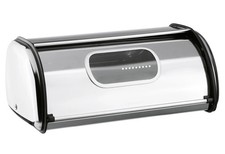 Brotkasten Edelstahl silber mit Sichtfenster 35x23x14 cm spülmaschinenfest
