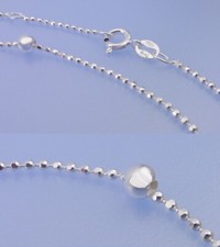 Echt 925 Sterling Silber Fußkette kleine  große Kugeln 1,5 mm  4 mm 24 26 28 cm