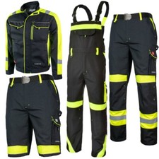 Arbeitshose Bundhose Jacke Latzhose Arbeitskleidung Schwarz Gelb Gr. 44 - 64