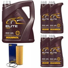 Motoröl Set MANNOL 5W40 API SN / CH-4 9 Liter + Ölfilter für Audi A6 A8 2.7 3.0