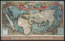 GERMAN POST ANNIVERSARY-CARD 2007 MARTIN WALDSEEMÜLLER WORLD MAP WELTKARTE m2904