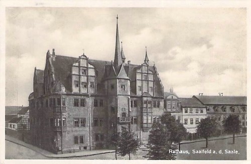 Saalfeld saale markt - ak,