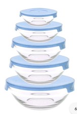 5er Set Glas Frischhaltedosen