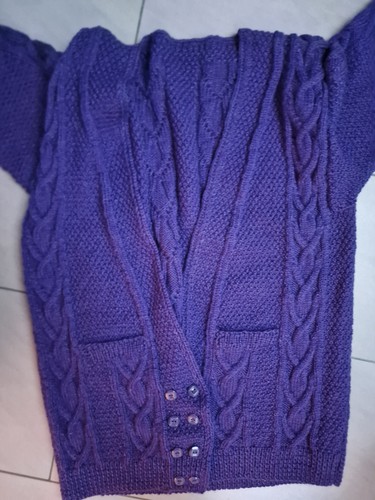 Handstrick jacke lila - handstrick,