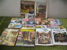 10 alte Zeitschriften 80er: Schöner Wohnen, Zuhause, AD, AMBIENTE, Wohn Idee