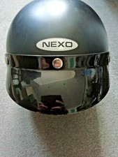 Motorrad Helm, Nexo,  Jethelm, schwarz, matt, abnehmbares Visier