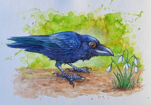 Original aquarell witziger - original, aquarell,