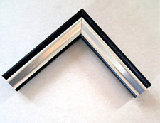 Holzrahmen schwarze Silber per.foto, Drucke,poster -LARG.35 ALT.30 BAT.13 MM