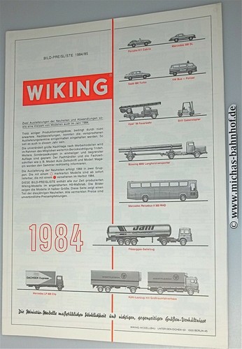 Wiking 1984 katalog - 85,