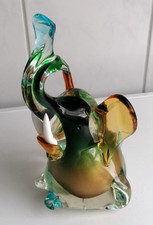 Vintage bunter Murano Glas Figur Elefant  Massiv, wiegt ca. 855 Gramm