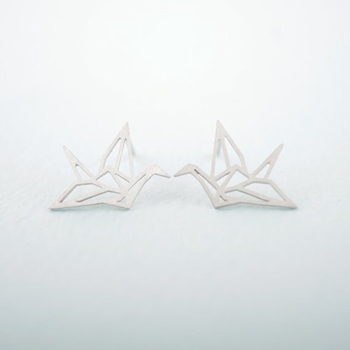 Ohrstecker kranich origami - ohrstecker,